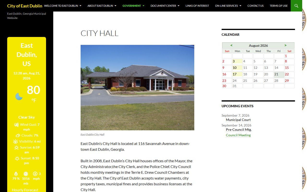 East Dublin court docket City Hall and municipal fine office