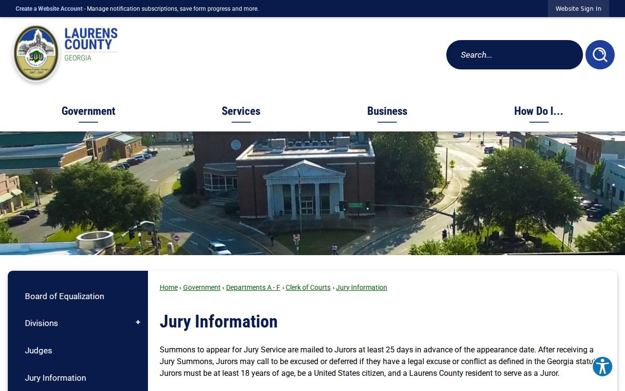 Laurens County court dates jury instructions