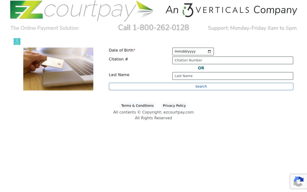 Laurens County traffic ticket citation lookup in EZCourtPay